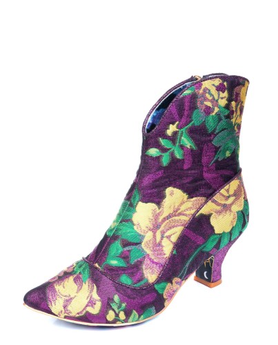 Irregular Choice NEW Quick Getaway pink green purple floral heel ankle boots 3-9 