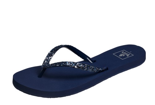 navy blue sparkly flip flops