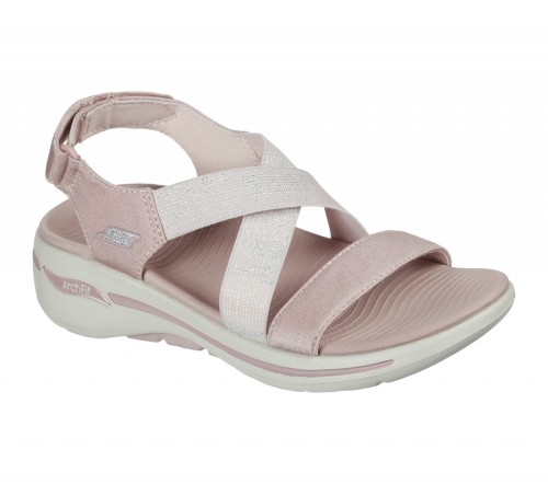 Skechers Go Walk Arch Fit Astonish Rose Pink Comfort Sandals - KissShoe