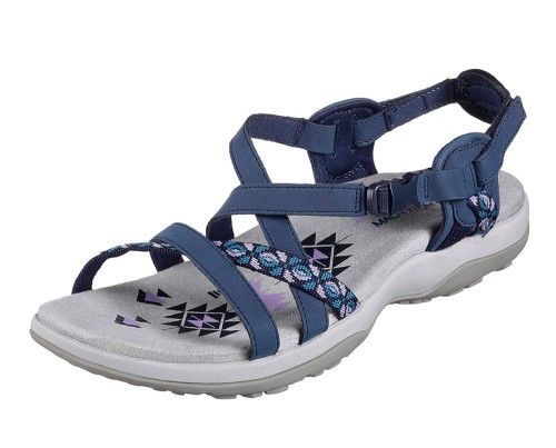 Skechers Reggae Slim Vacay Navy Sporty Comfort Sandals Womens KissShoe