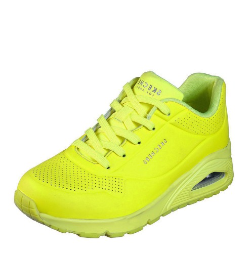 Skechers Street Uno Night Shades Neon Yellow Memory Foam Low Top ...