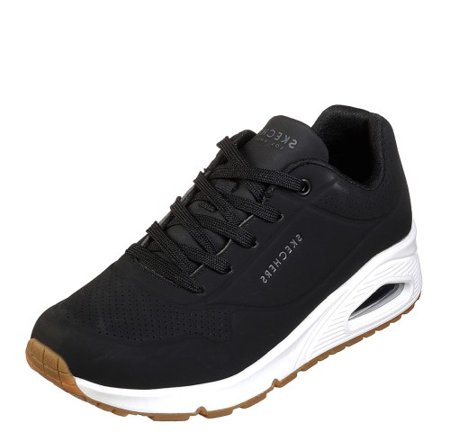 Skechers Street Uno Stand On Air Black Memory Foam Women’s Trainers ...