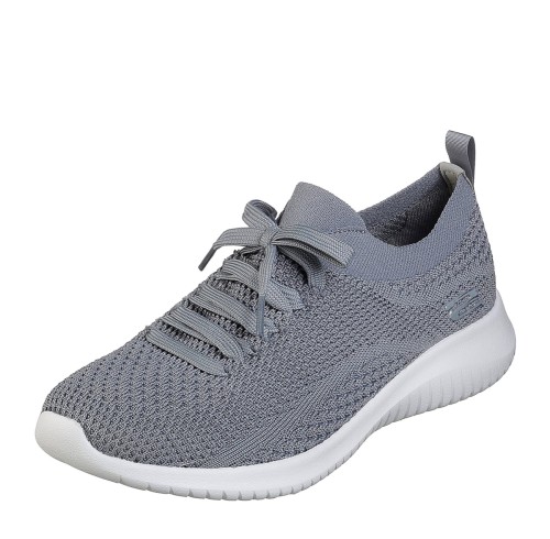 Skechers Ultra Flex Statements Slate Grey Memory Foam Women’s Trainers ...