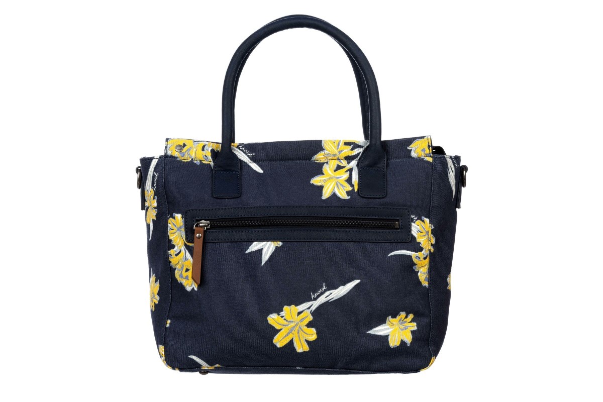 Animal Solstice India Ink Blue Yellow Navy Floral Underarm Shoulder Bag