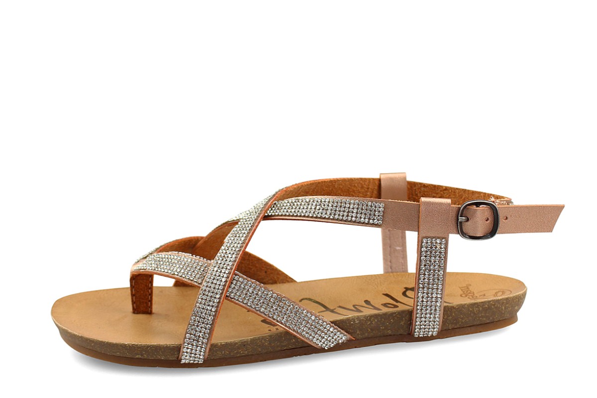 rose gold blowfish sandals