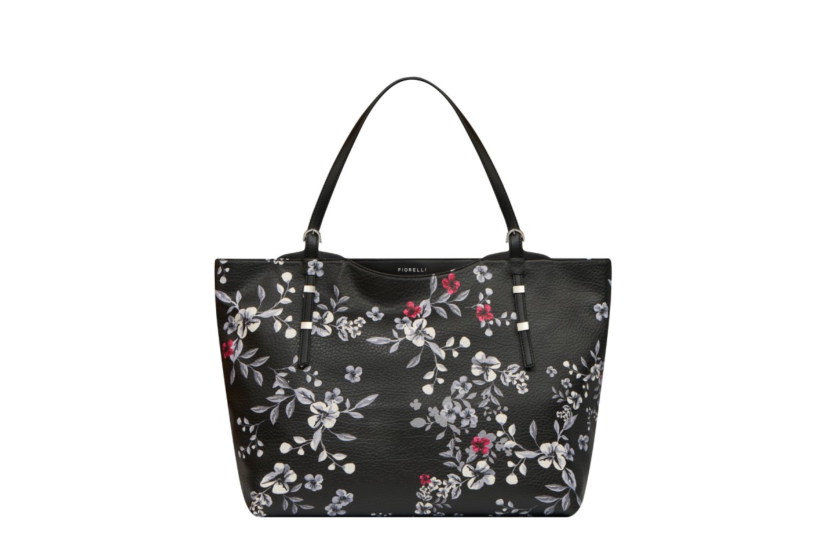 Fiorelli Soho Black Floral Print Tote Shoulder Bag - KissShoe