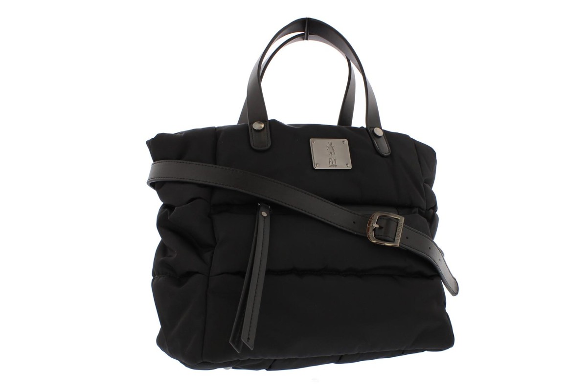 Fly London Zeni Black Nylon Quilted Handbag Shoulder Bag