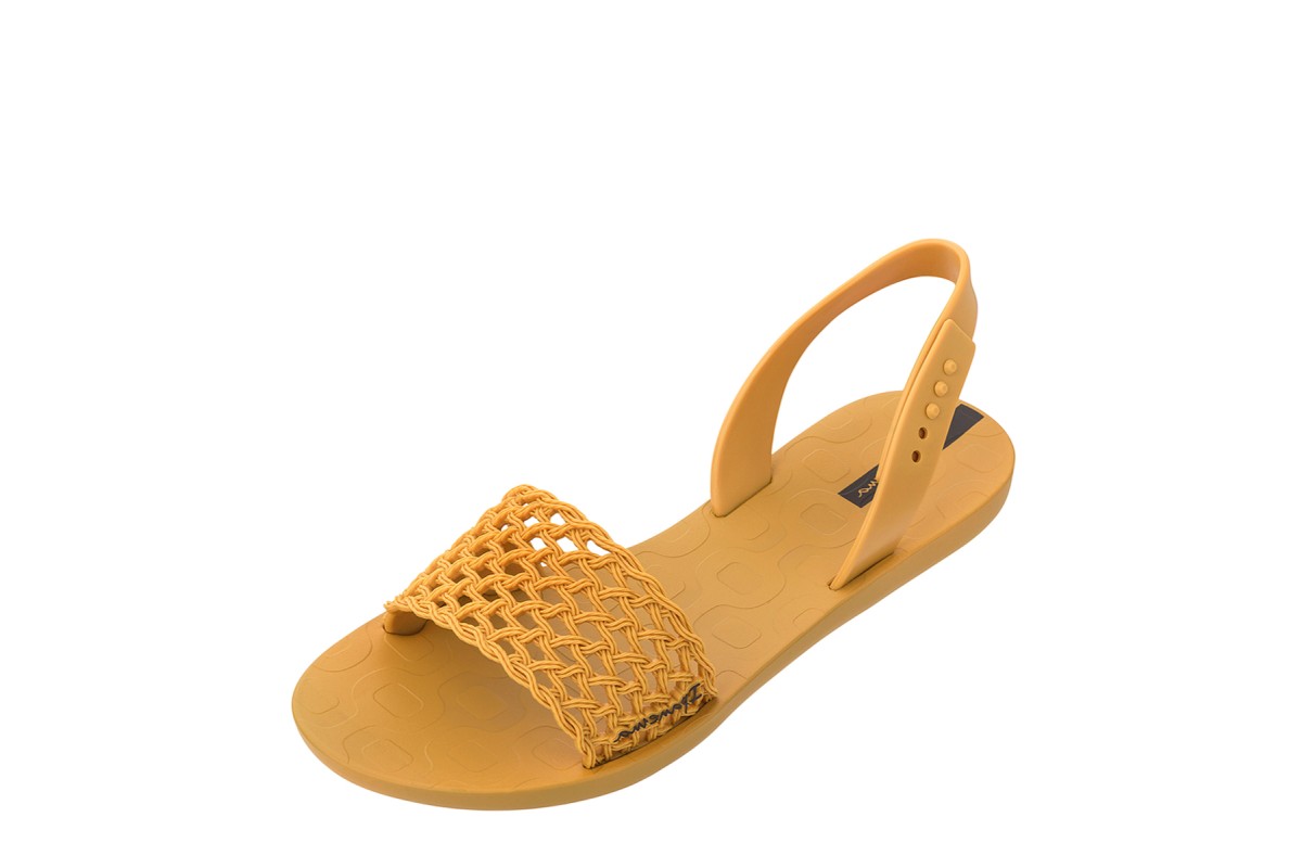 Ipanema Breezy Sandal Mustard Yellow Flat Vegan Sandals