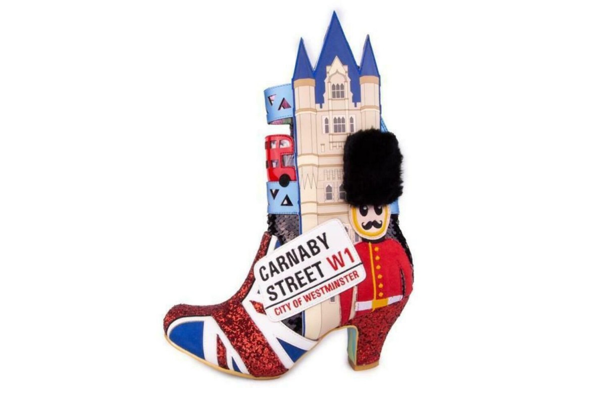 Irregular Choice Big Day Out Carnaby Street London Mid Heel Union Jack Ankle Boots