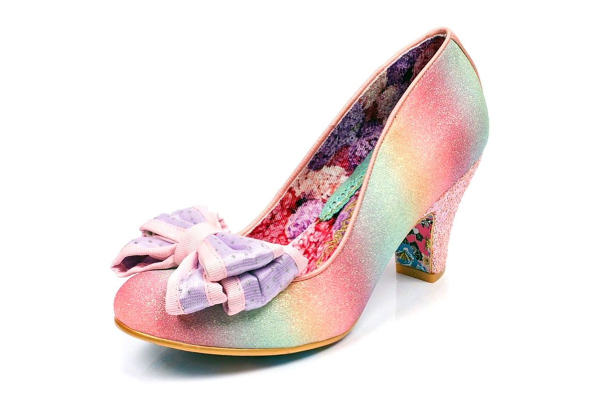 rainbow glitter high heels