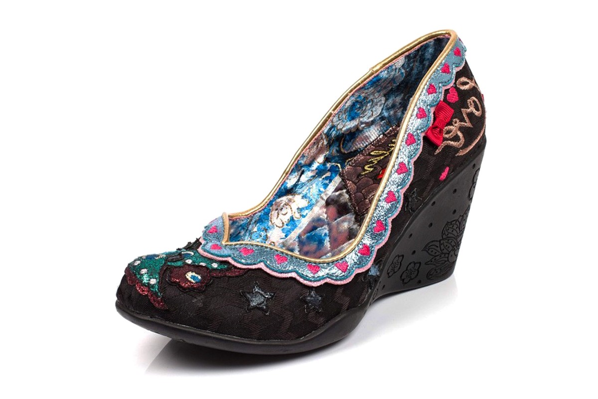black irregular choice heels