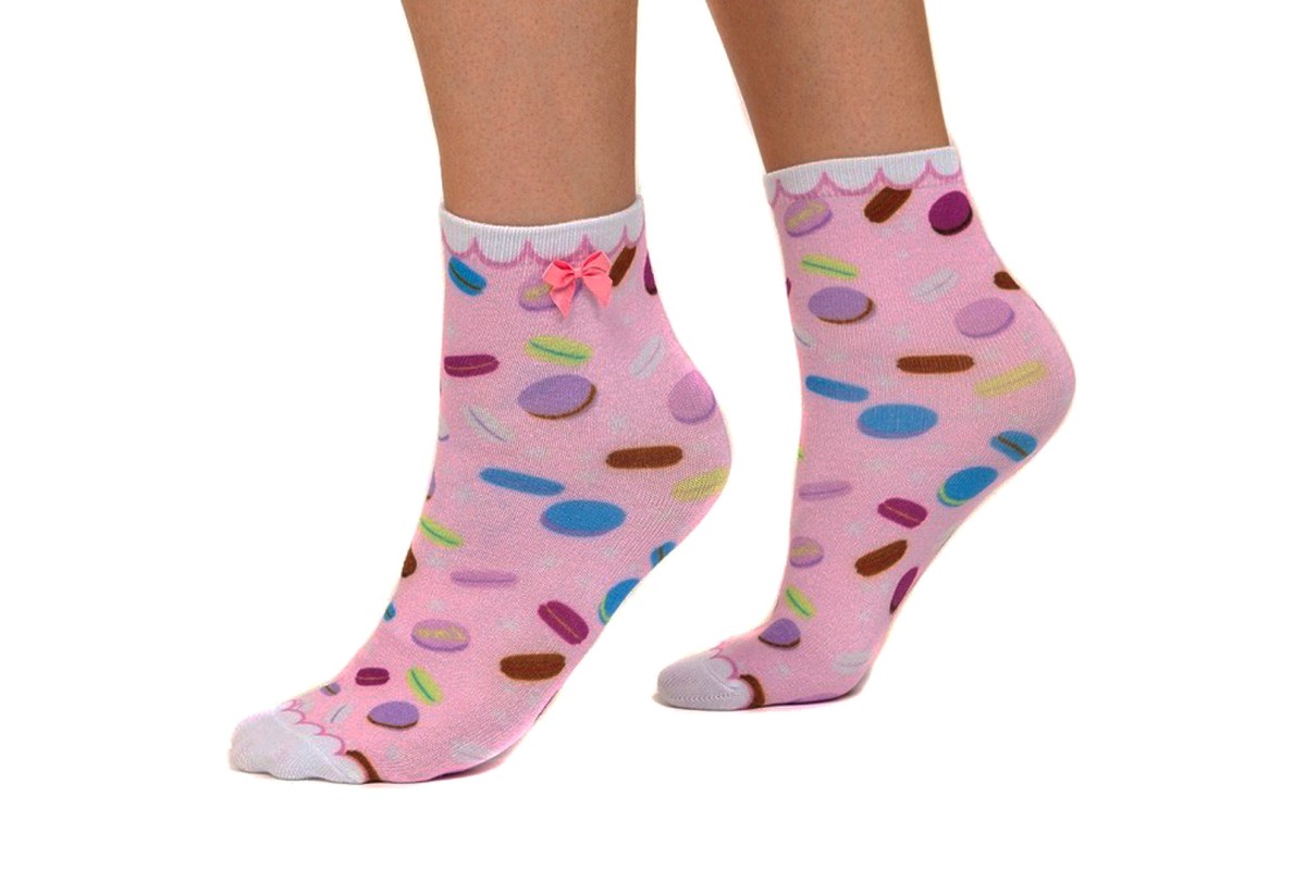 Irregular Choice Sockadelic Macaron Pink Ankle Socks