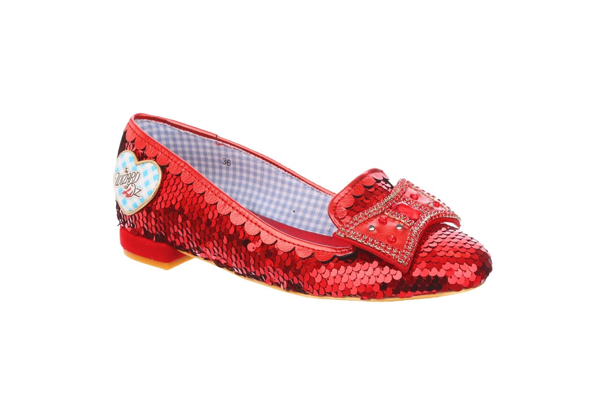 Irregular Choice x Wizard Of Oz Always Had The Power Red Sequin Light Up Low Heel Shoes