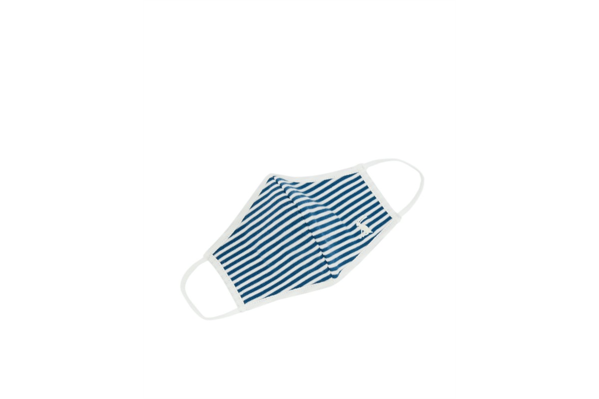 Joules Face Covering Navy Stripe Soft Cotton Mask