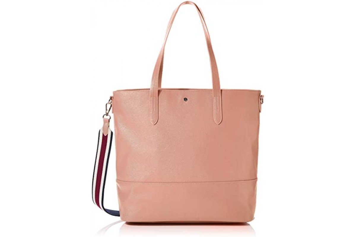 Joules Trent Dusty Pink Faux Leather Tote Shopper Shoulder Bag