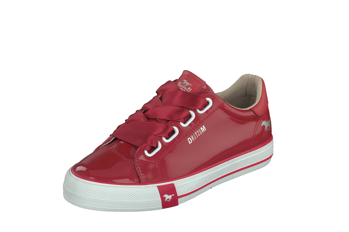 red patent trainers