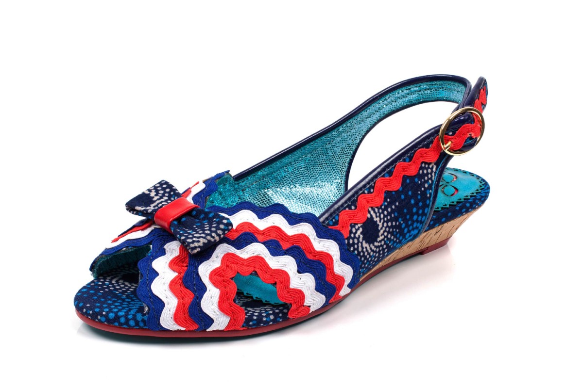 red sandals low heel