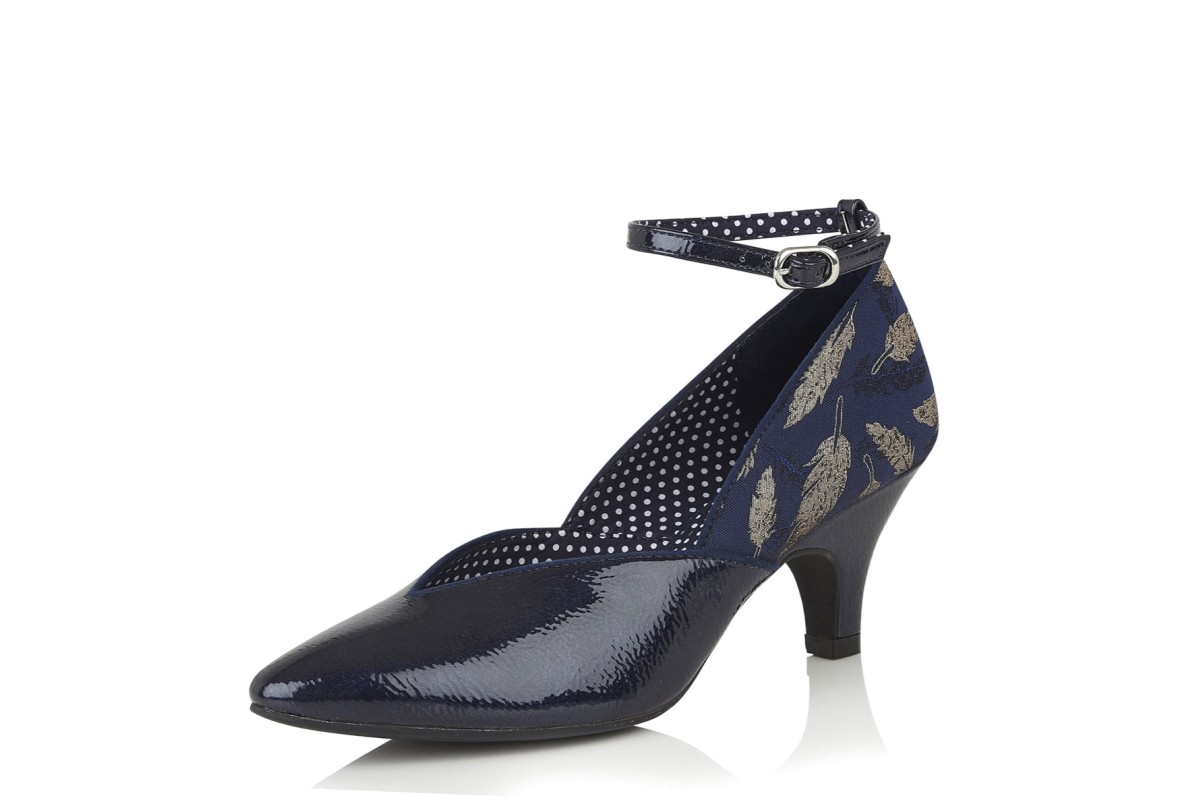 navy court shoes with ankle strap