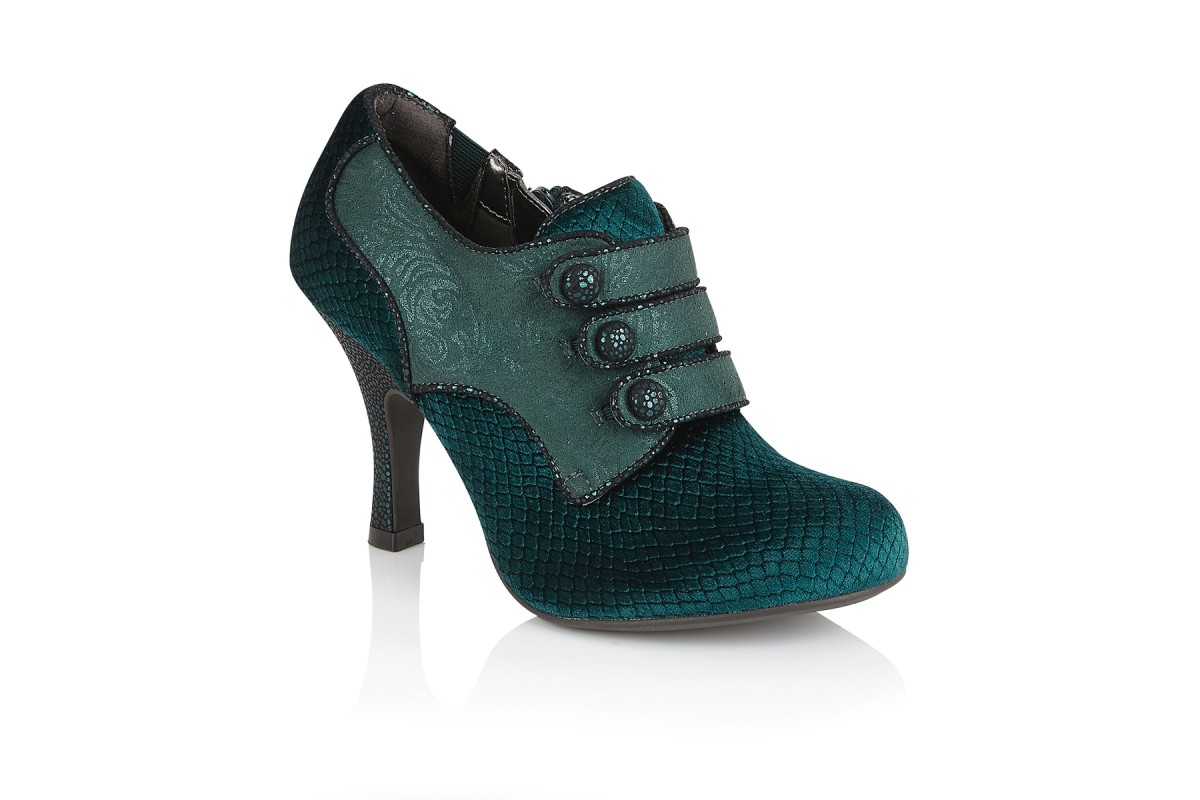 Ruby Shoo Octavia Green Velvet High Heel Shoes