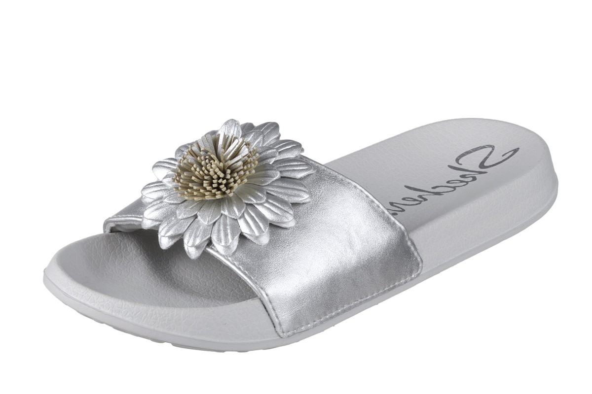 silver grey sandals