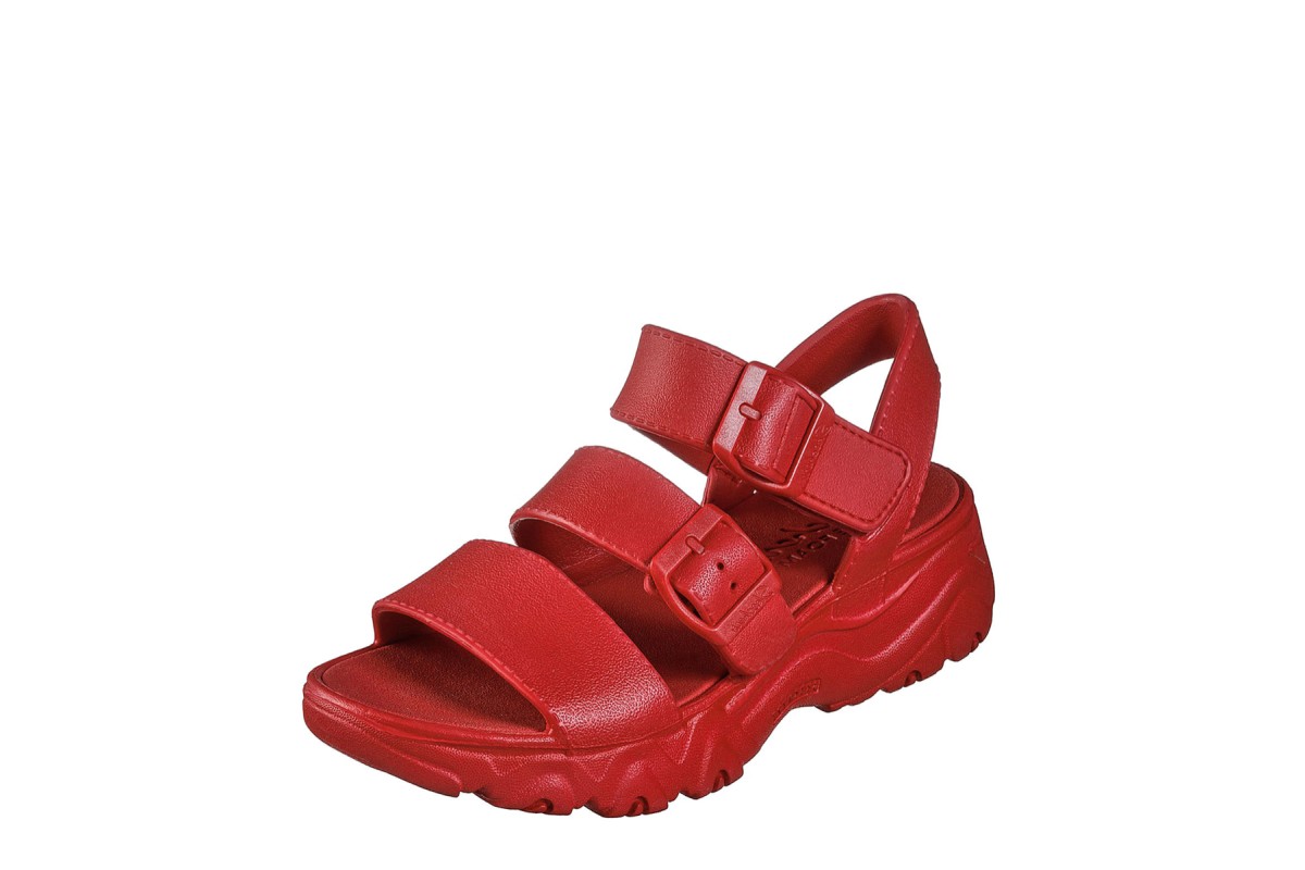 red skechers sandals