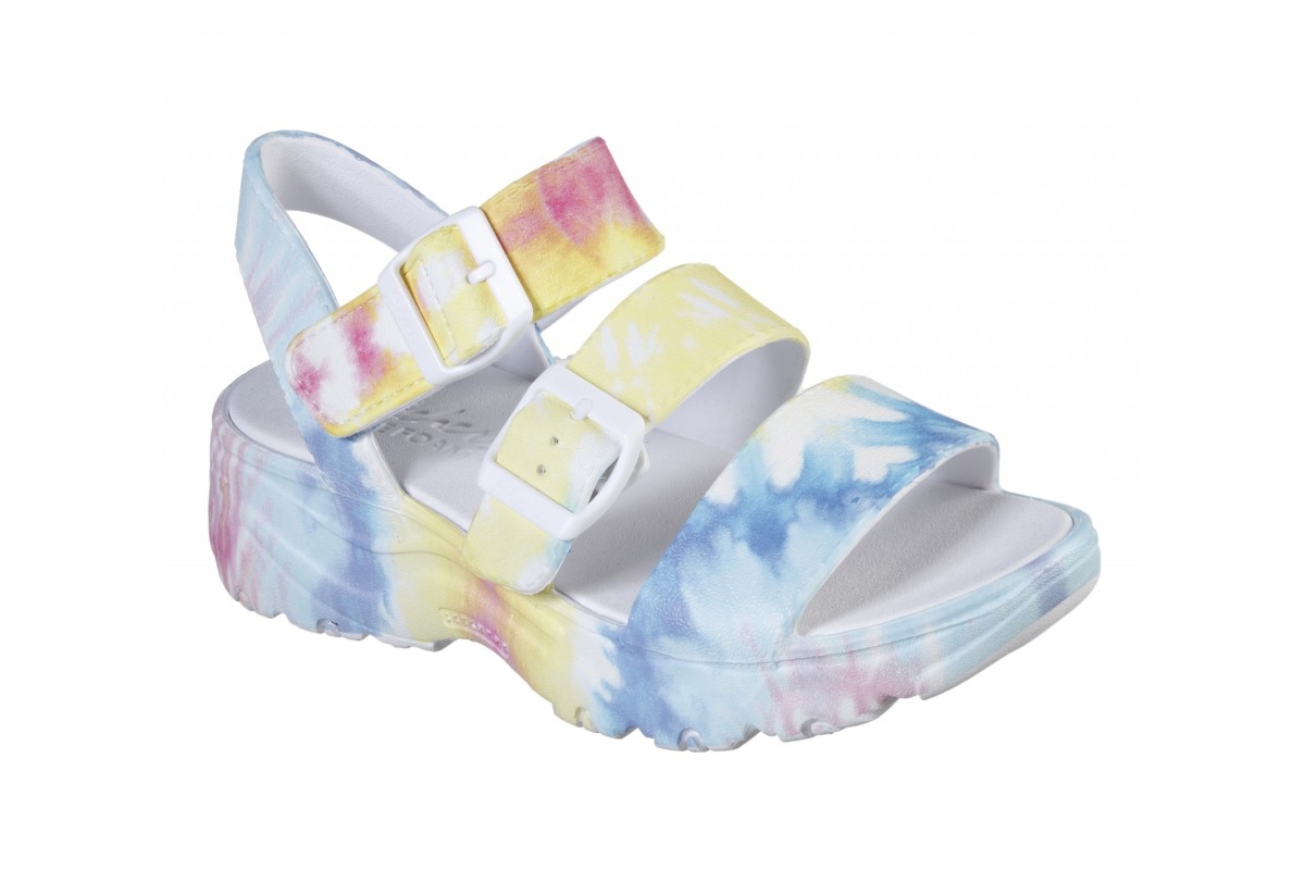 Skechers D’Lites 2.0 Flower Child Multi Colour Tie Dye Print Sandals