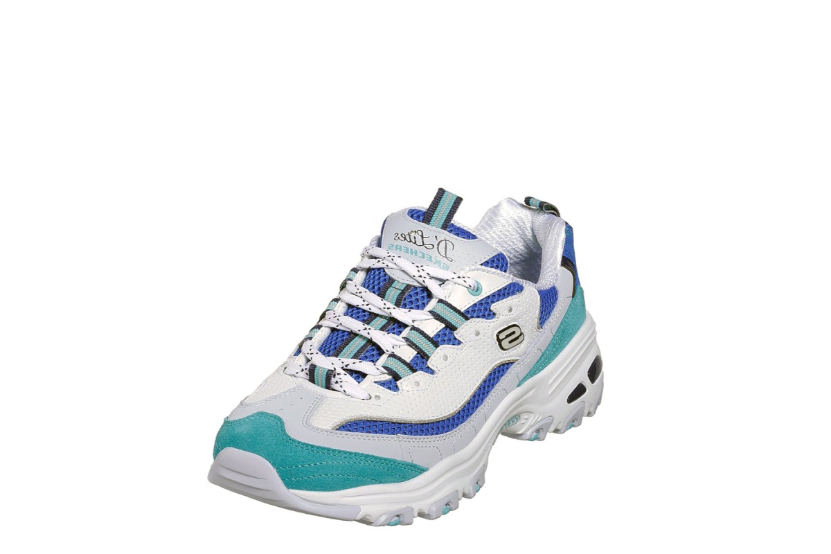 white memory foam trainers