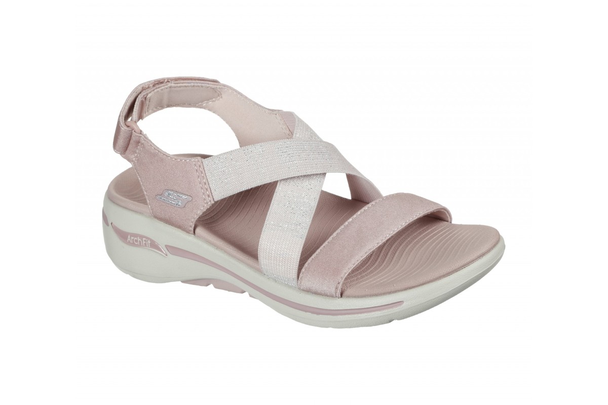 komfort Fremsyn Uartig Skechers Go Walk Arch Fit Astonish Rose Pink Comfort Sandals - KissShoe