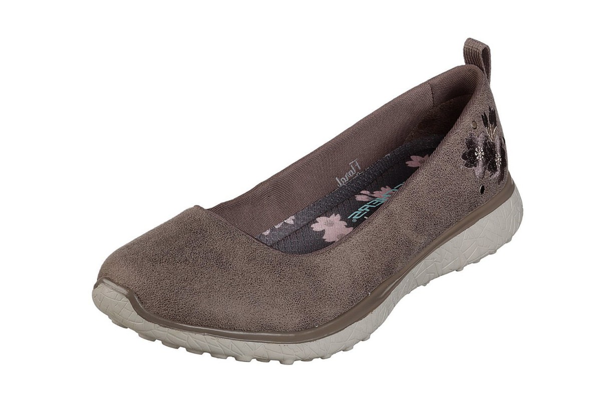 skechersmicroburstautumnbloomdarktaupebrownfloral