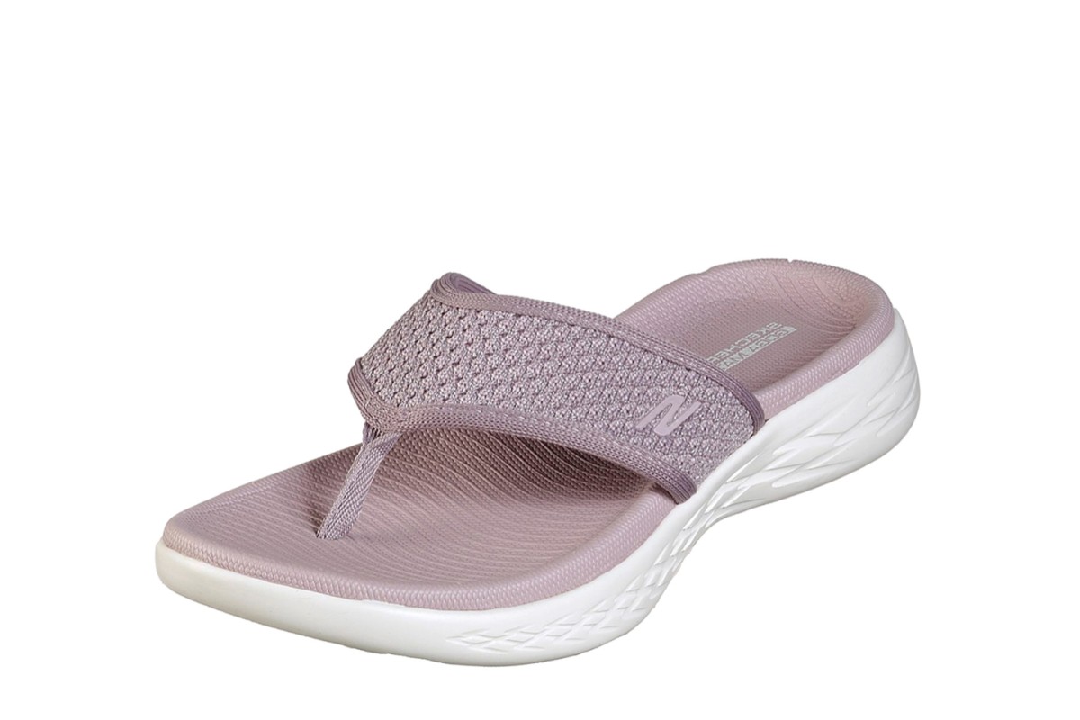 Skechers On The Go 600 Glossy Lilac Comfort Sandals Flip Flops