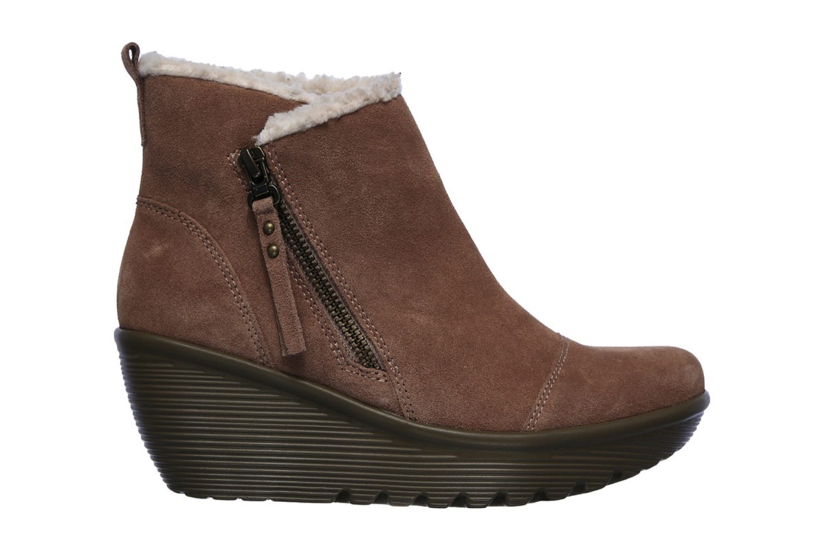 Parallel Off Hours Mushroom Suede Wedge Ankle Boots KissShoe