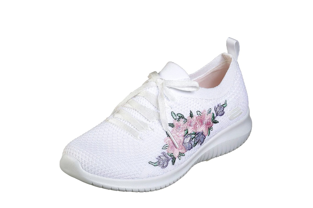 white memory foam skechers