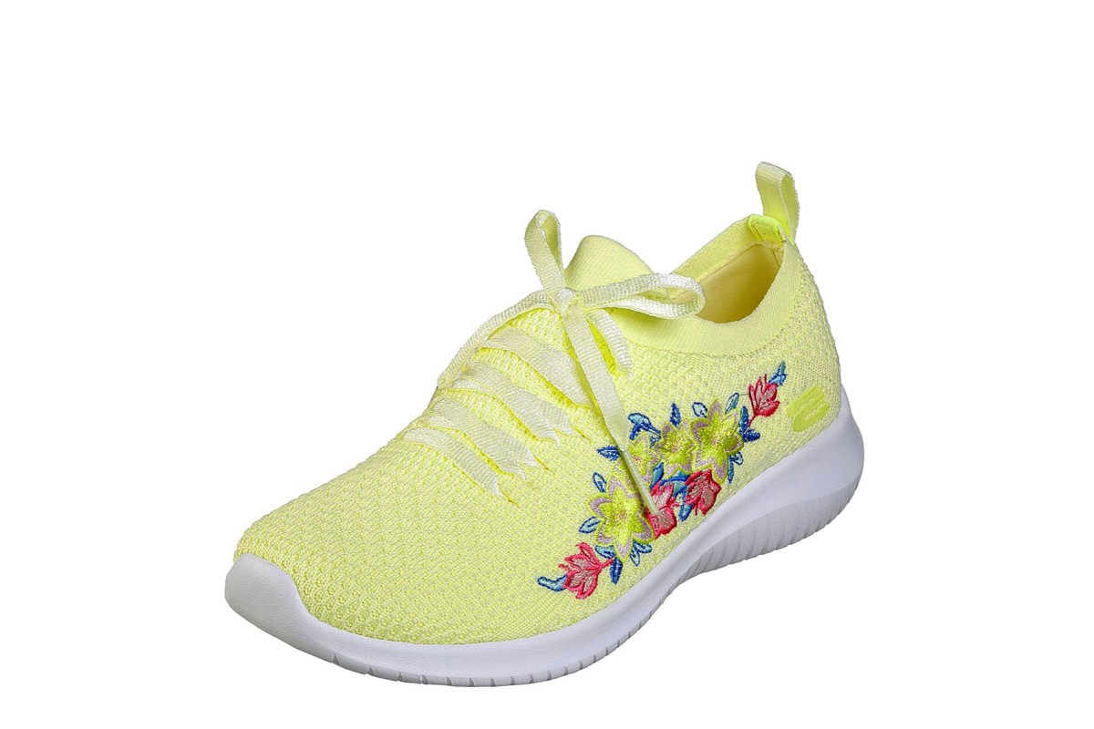 floral embroidered trainers