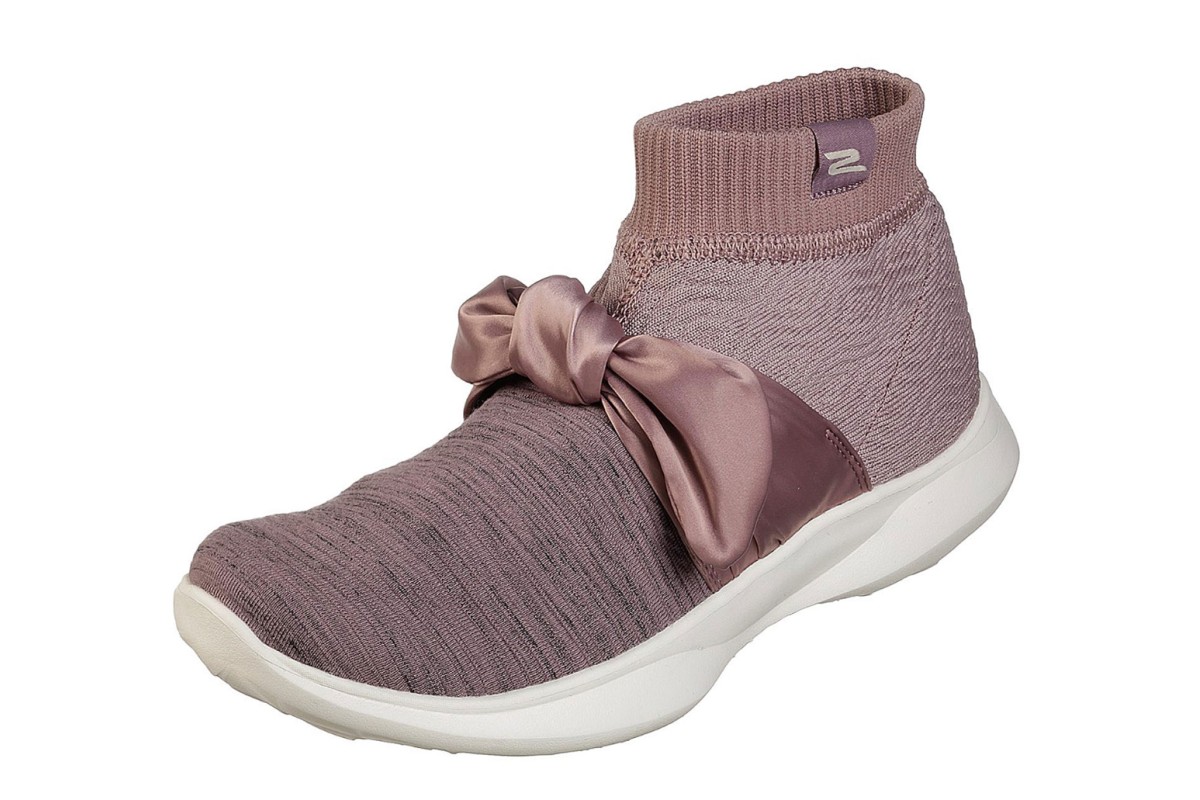 skechers mauve you serene slip trainers