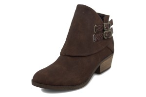 Blowfish Skirr B Mushroom Brown Rustic Pewter Android Floral Low Heel Ankle Boots KissShoe