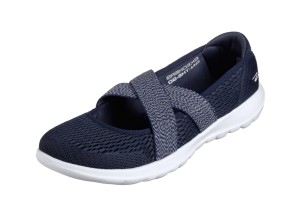 Skechers Go Walk Lite Bloom Navy Comfort Ballet Shoes KissShoe